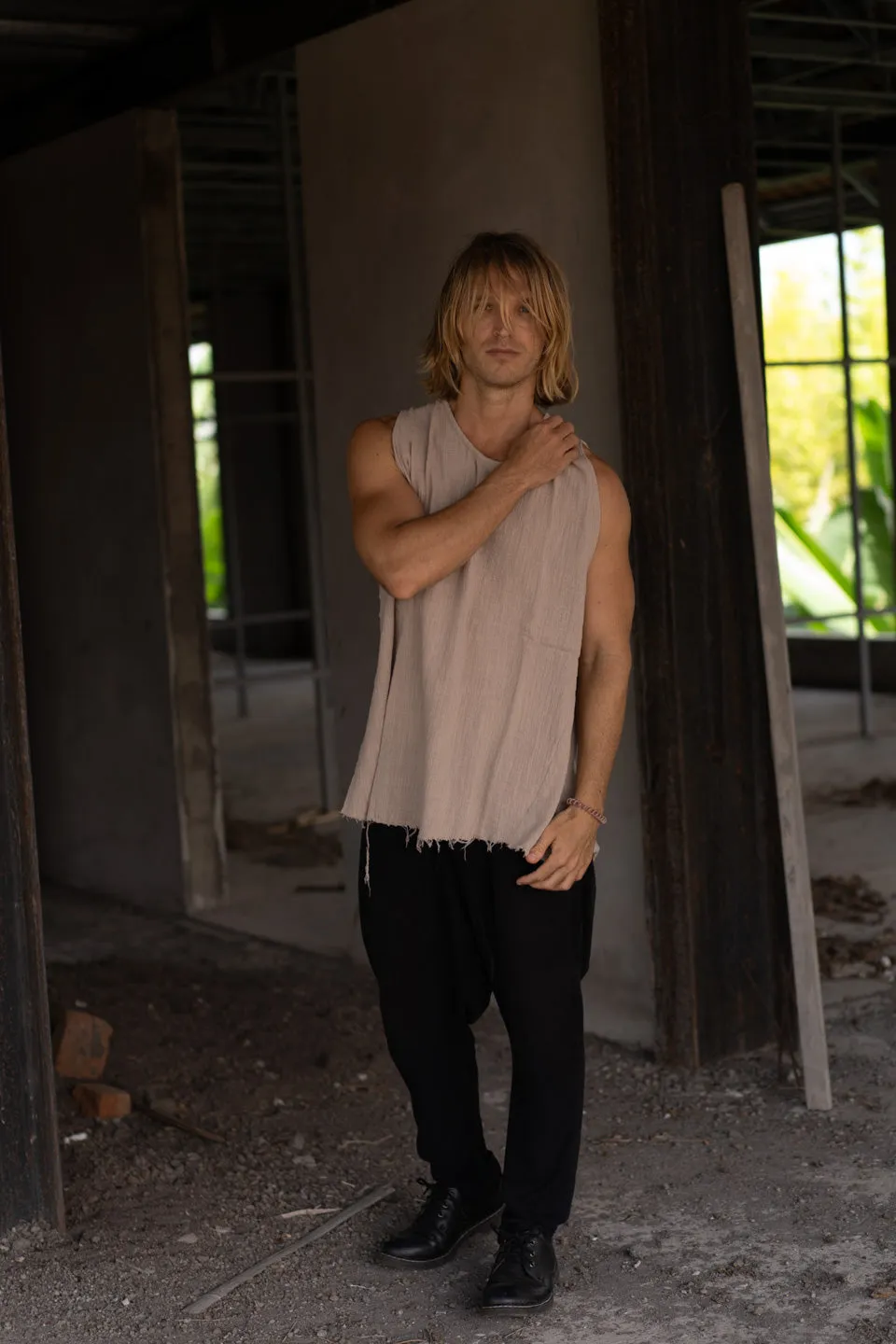 COTTON SINGLET BEIGE