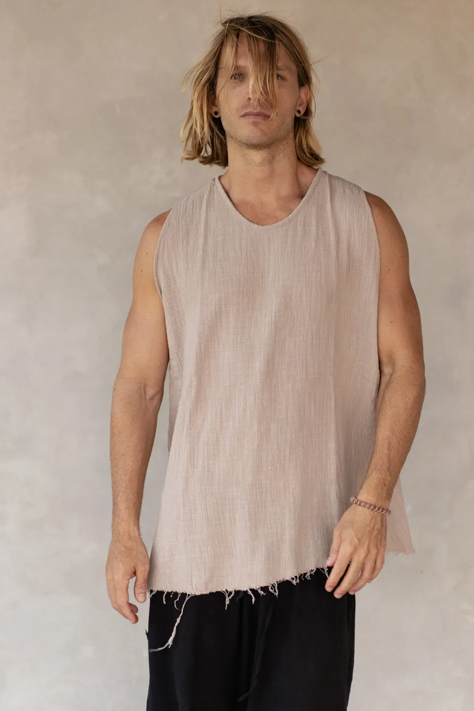 COTTON SINGLET BEIGE