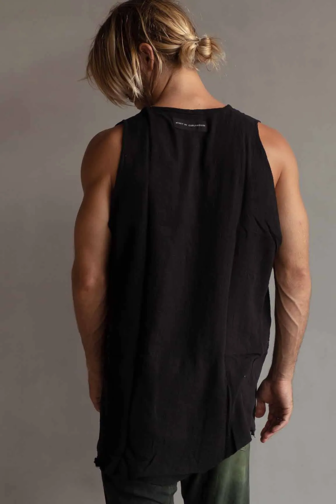 COTTON SINGLET BLACK