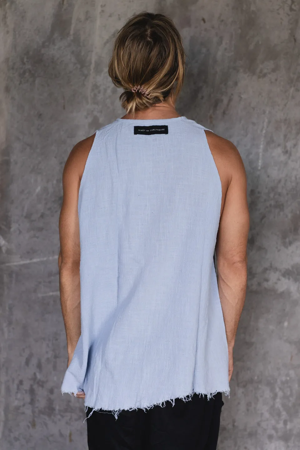 COTTON SINGLET BLUE