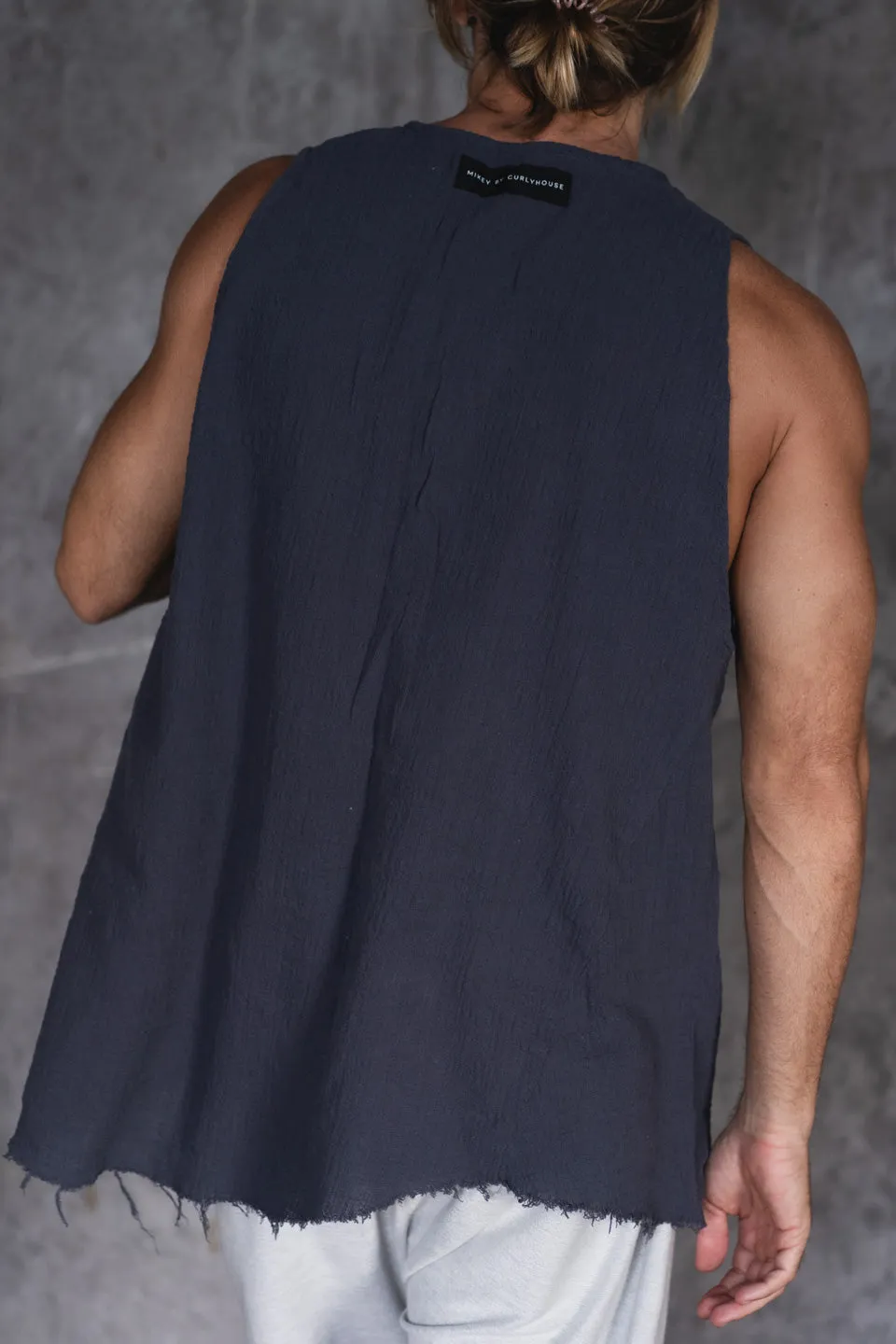 COTTON SINGLET CHARCOAL