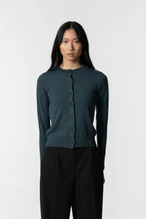 Dinadi Merino Cardigan Dragonfly Green