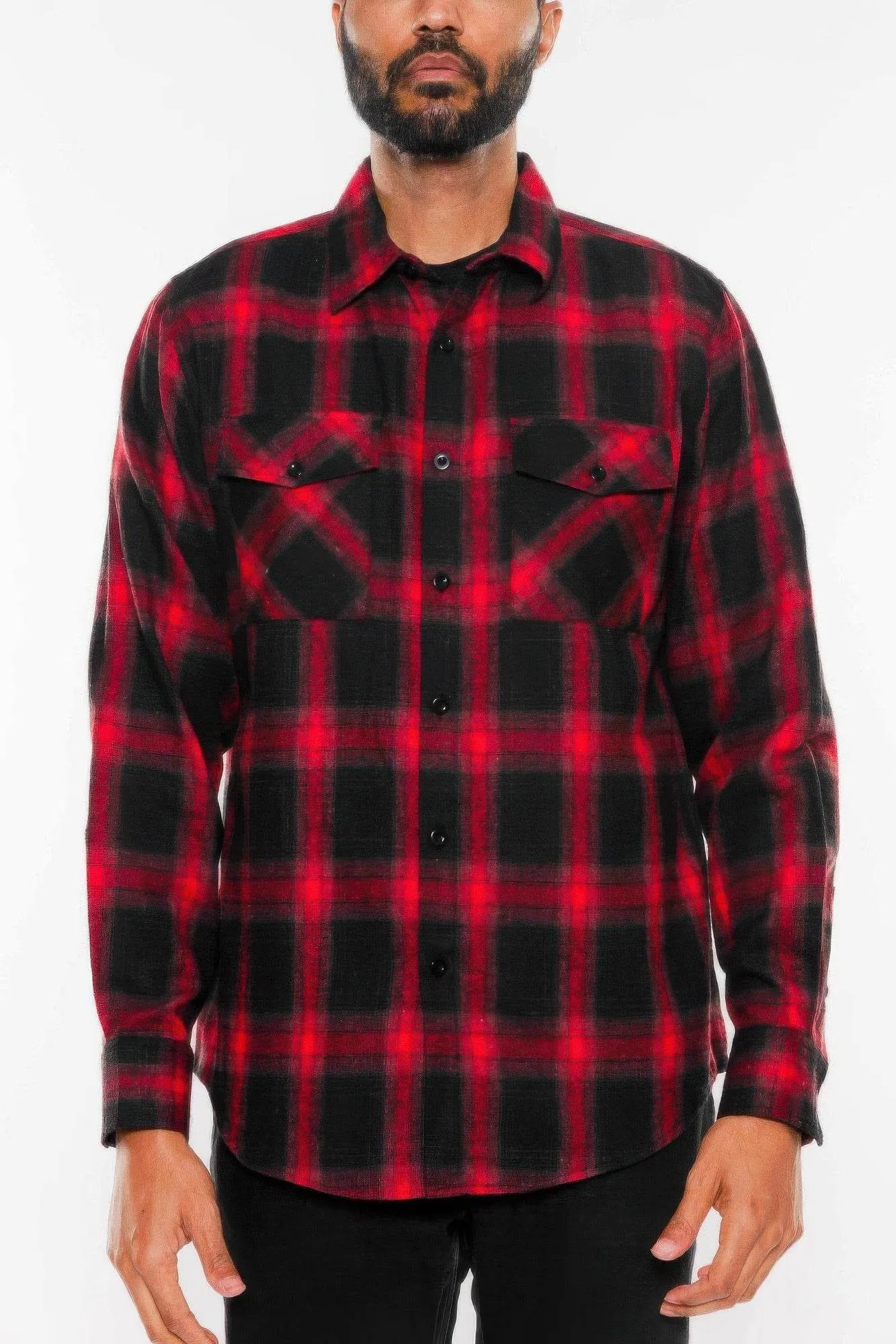 Full Plaid Checkered Flannel Long Sleeve