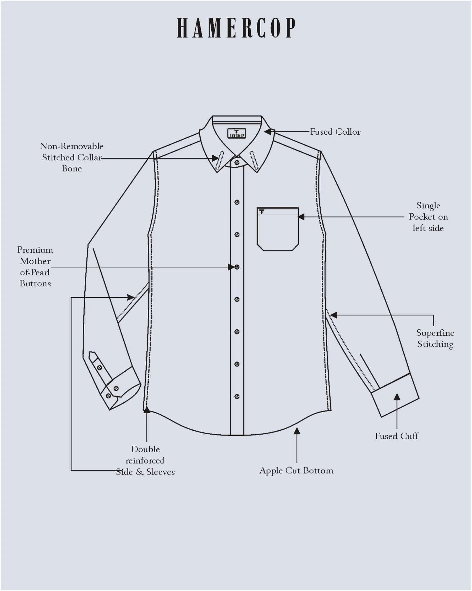 Fusion Blue With Red And White Pin Stripe Cotton Shirt