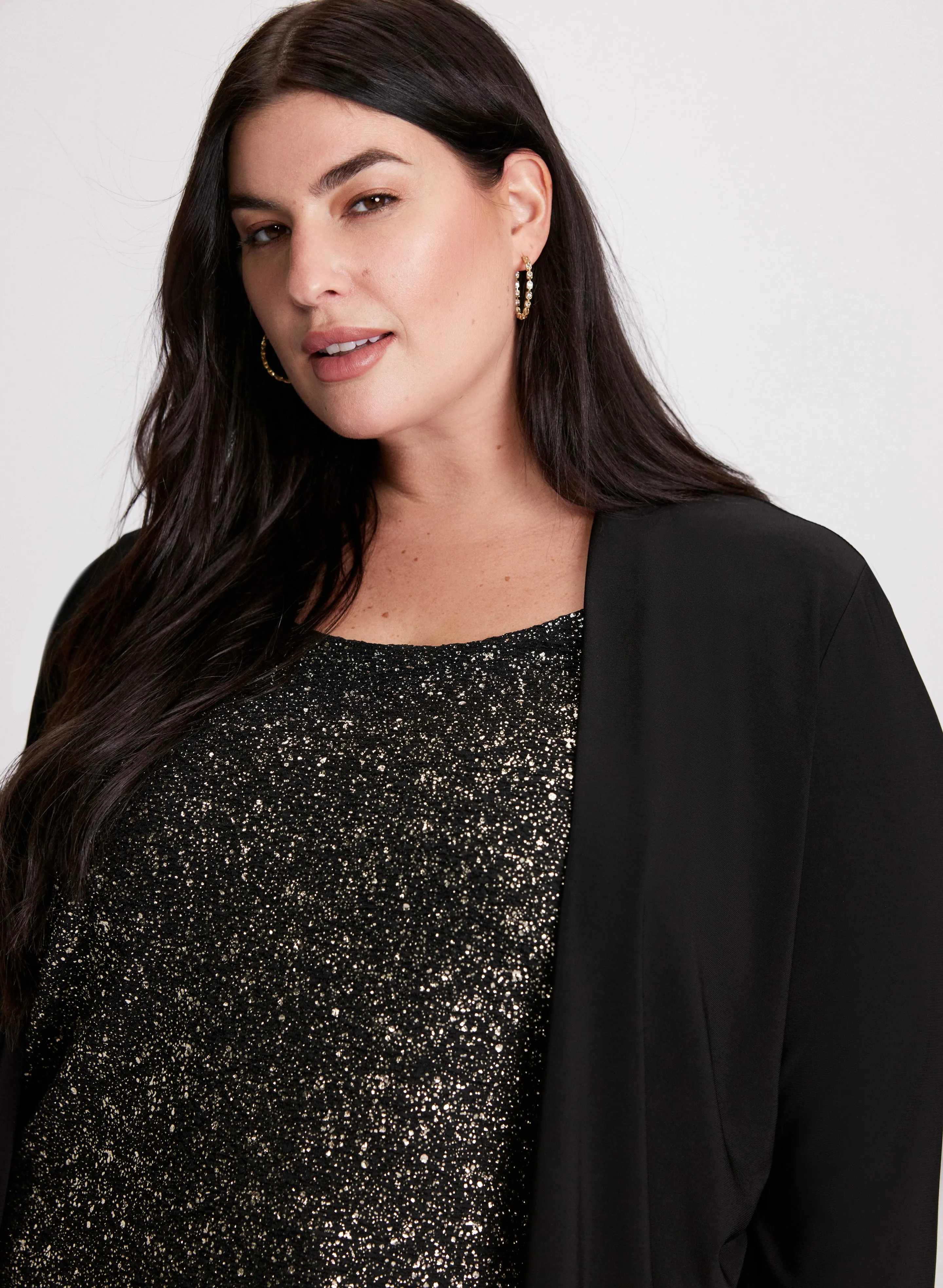 Glitter Knit Illusion Top