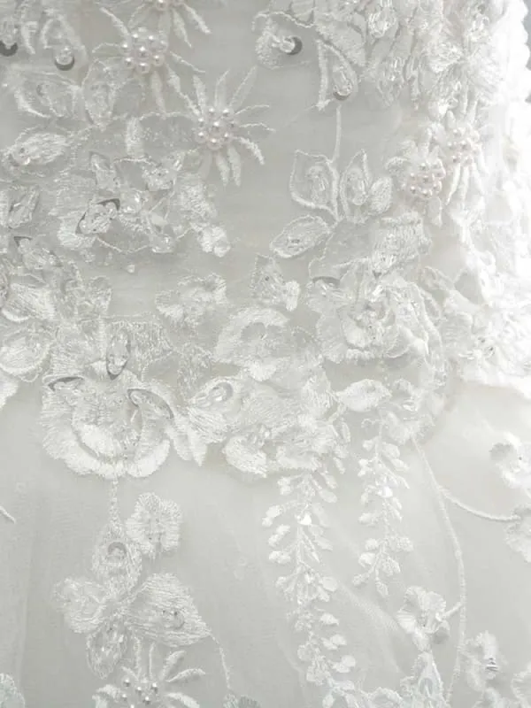 Gorgeous Off-The-Shoulder Lace Ball Gown Wedding Dresses
