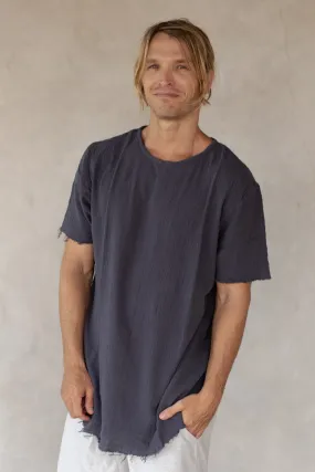 LONG TEE CHARCOAL