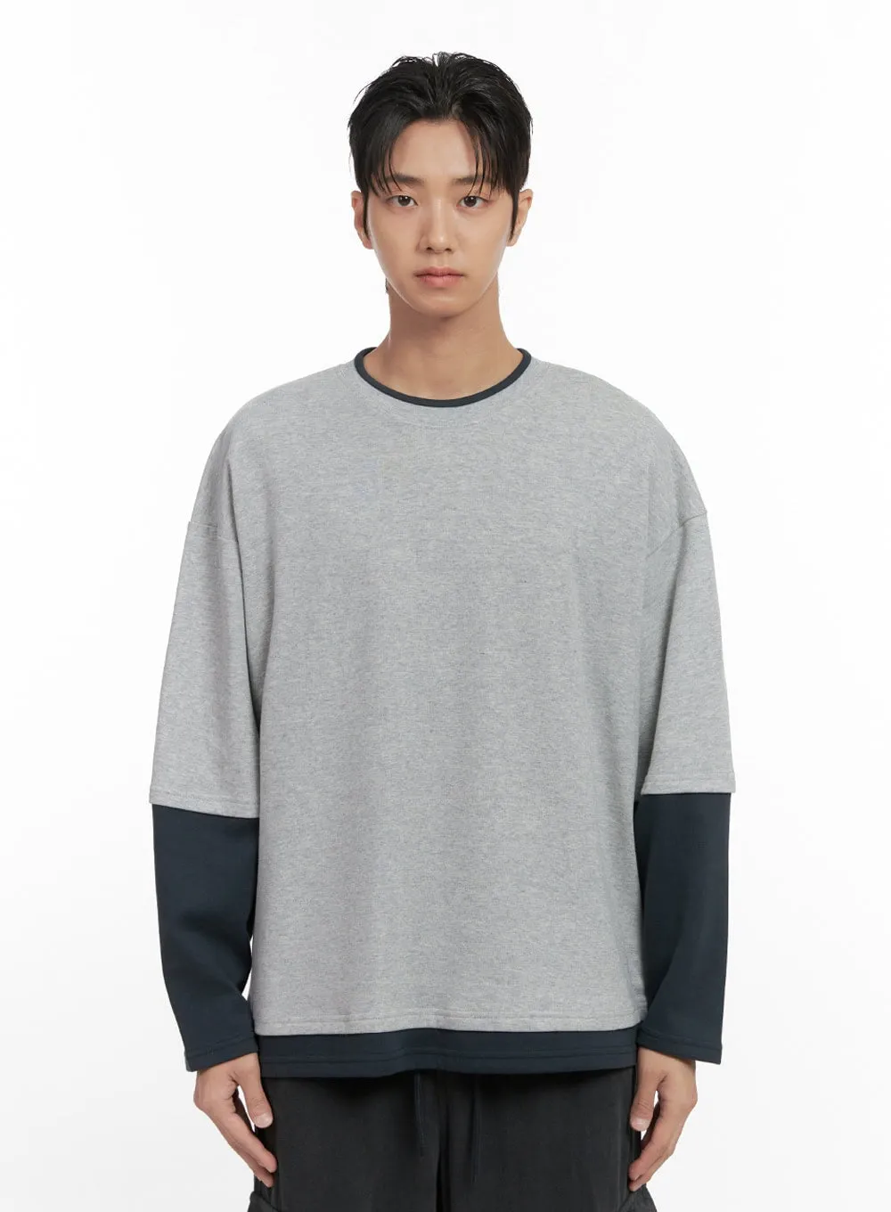 Men's Layered Long Sleeve Tee ID413