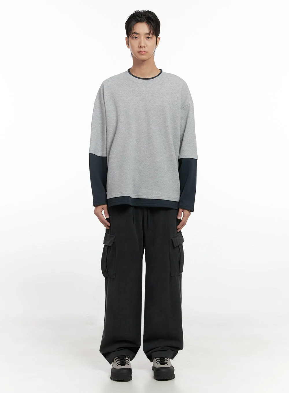 Men's Layered Long Sleeve Tee ID413
