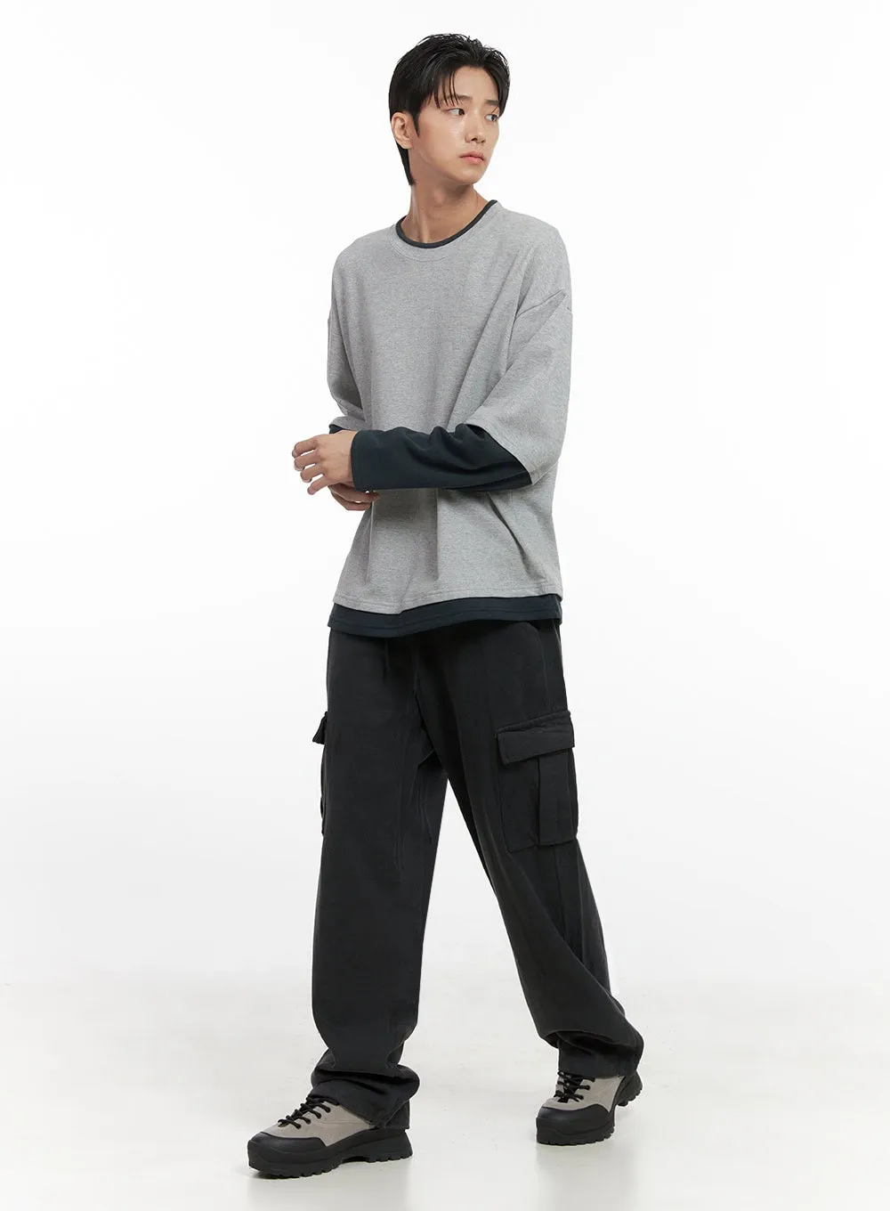 Men's Layered Long Sleeve Tee ID413