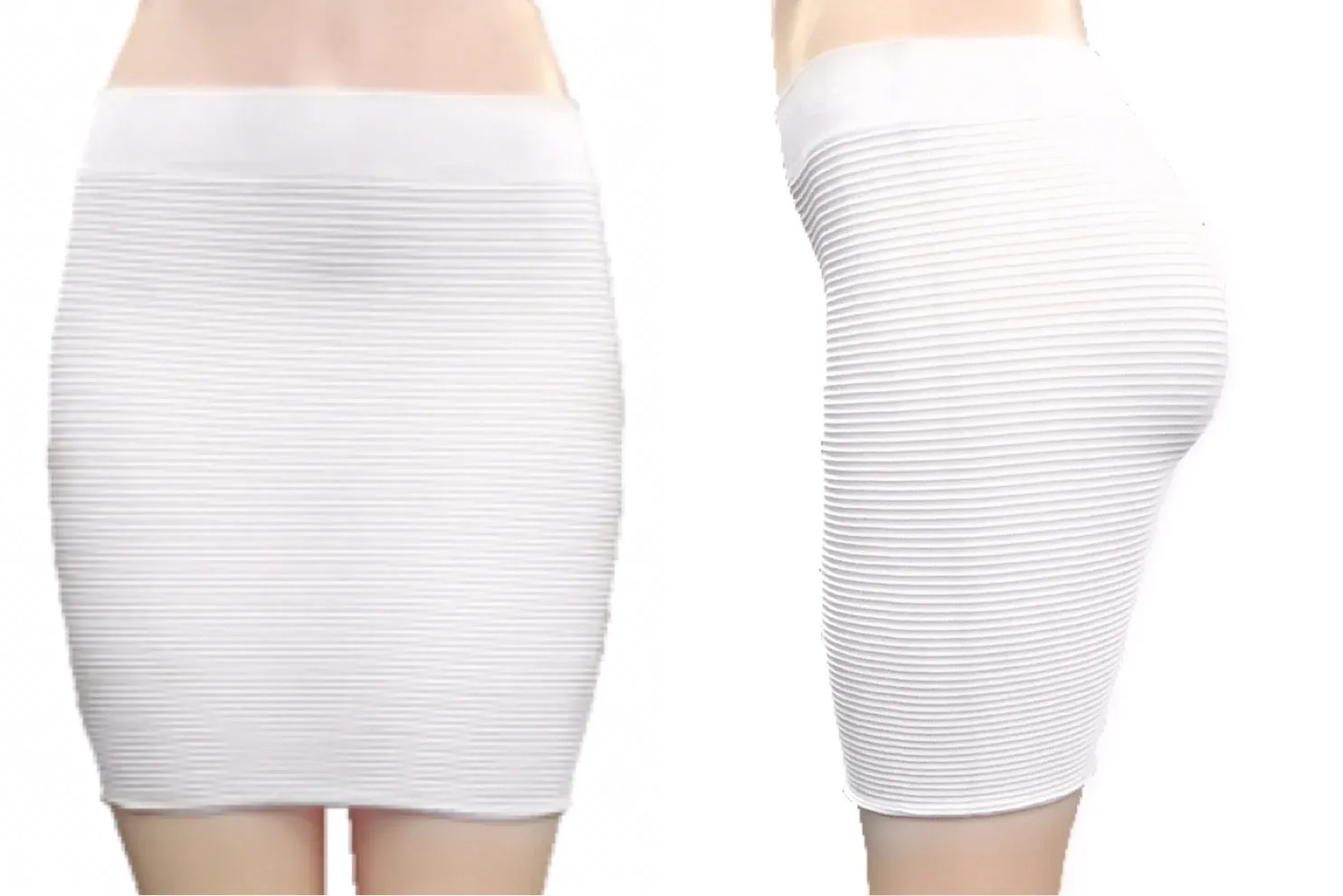 Ribbed & Fitted Mini Skirts
