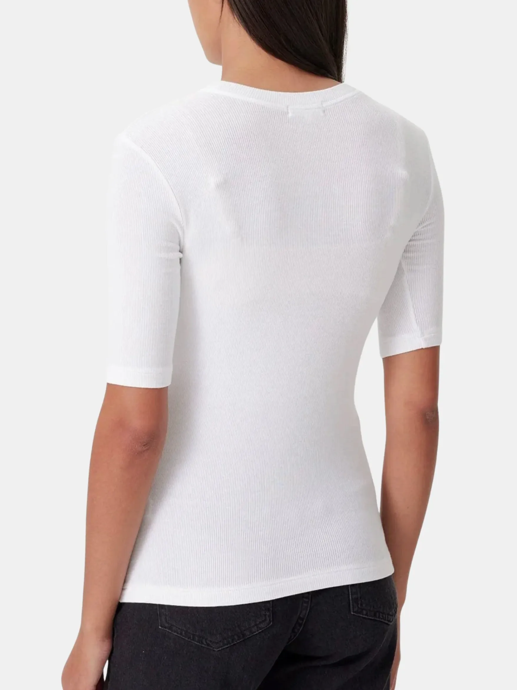 Ribbed Half Sleeve Tee