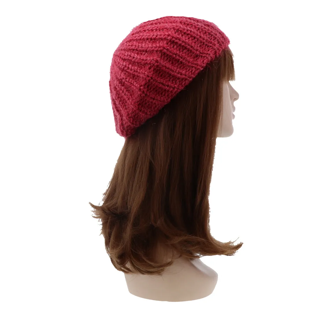 Shaggy Glitter Knit Beret