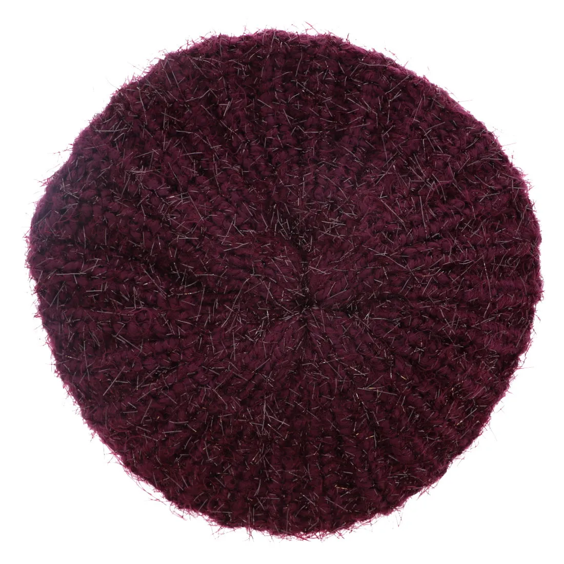 Shaggy Glitter Knit Beret