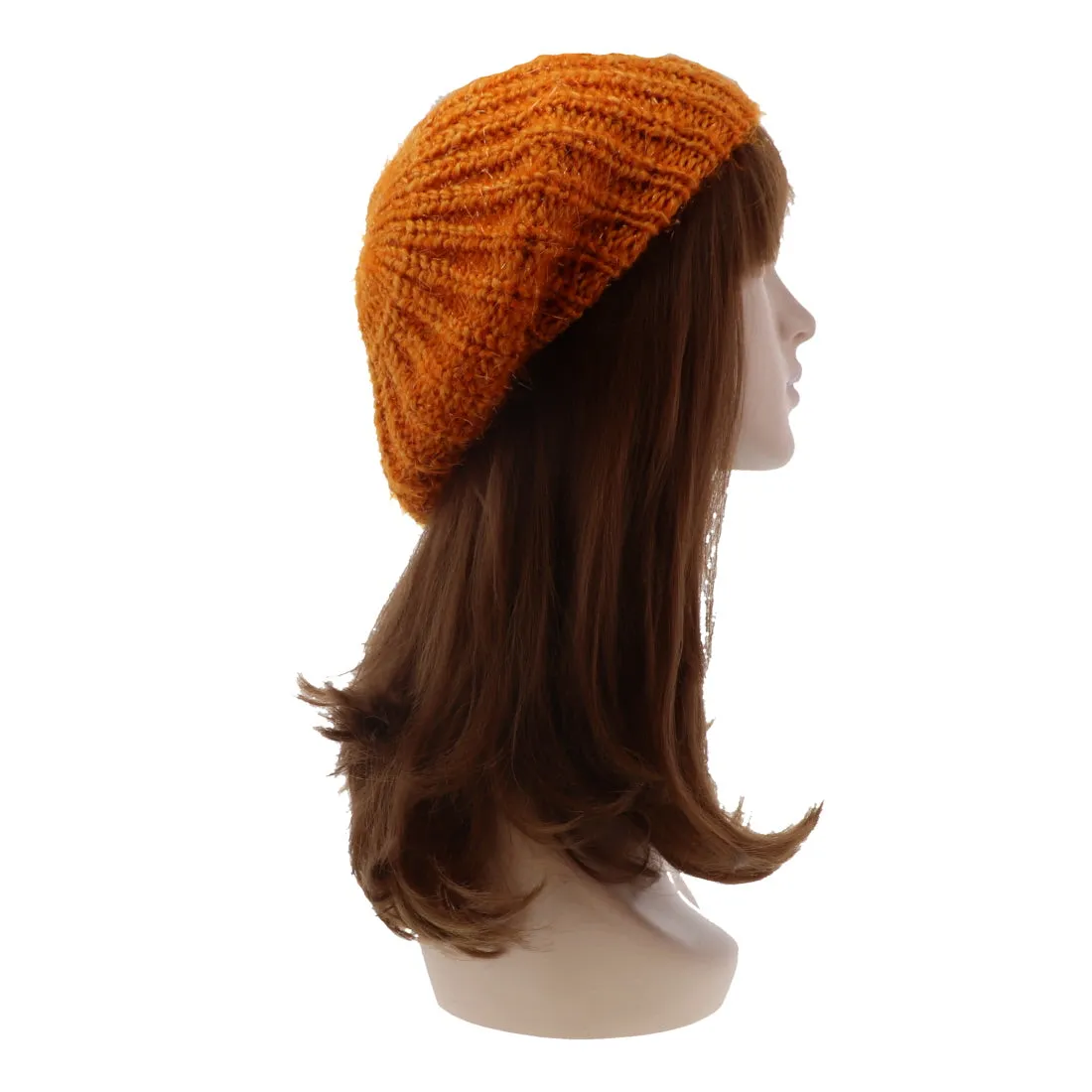 Shaggy Glitter Knit Beret