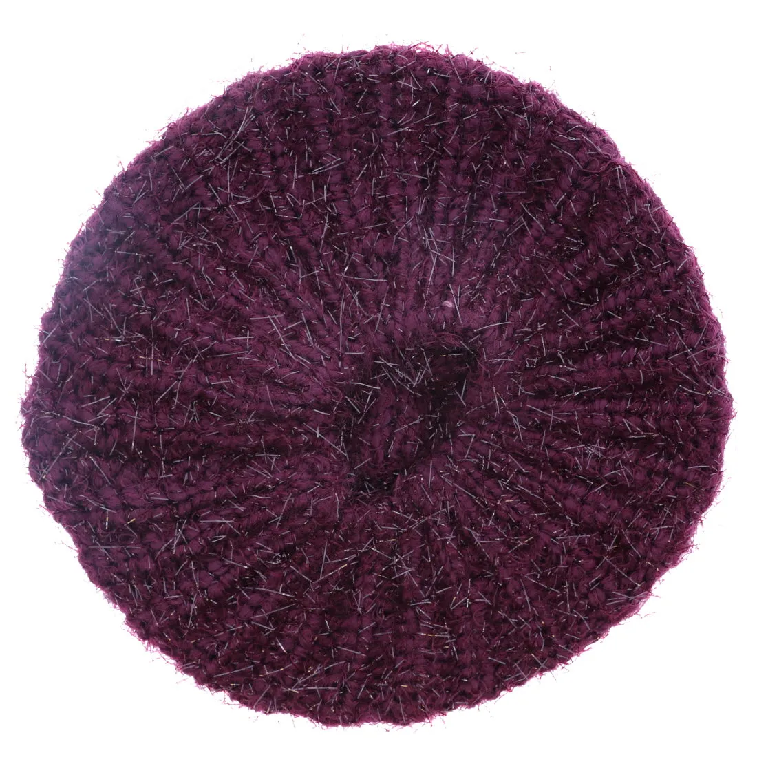 Shaggy Glitter Knit Beret