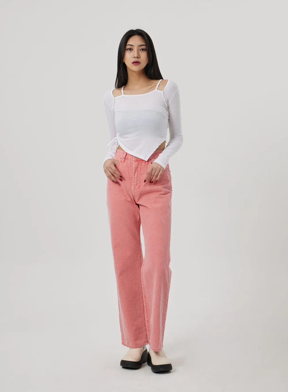 Unbalanced Hem Layered Top BF310