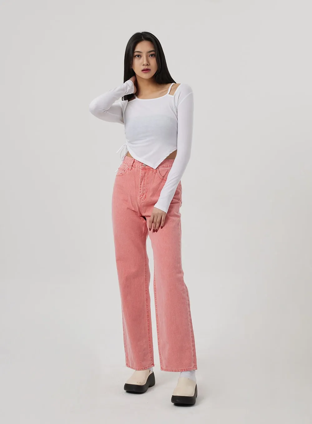 Unbalanced Hem Layered Top BF310