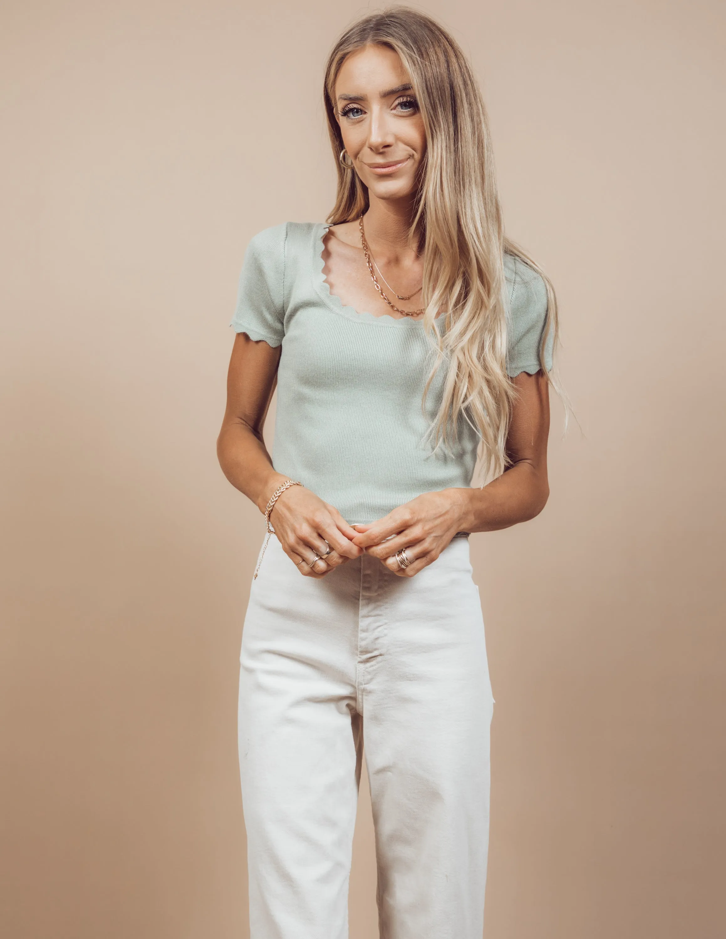 Willa Scalloped Top